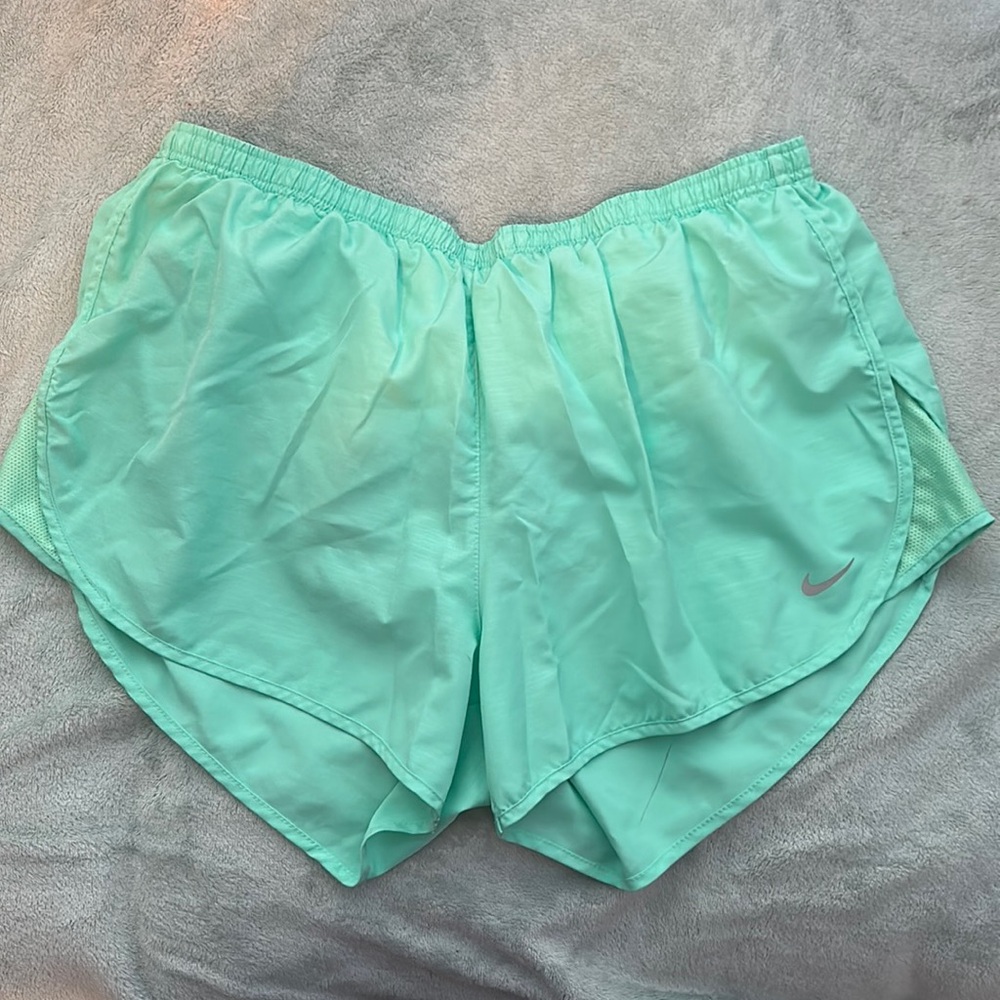 Nike women’s green running shorts